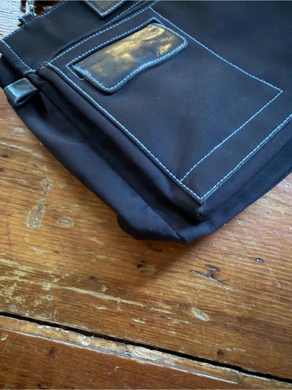 HOBO Black Nylon Laptop Bag with Adjustable Shoulder Strap